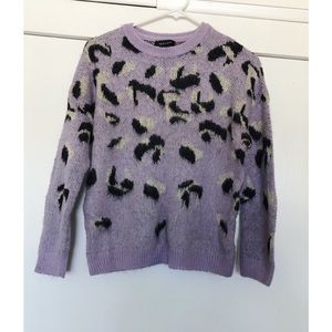 New Look Lavender Animal Print Sweater